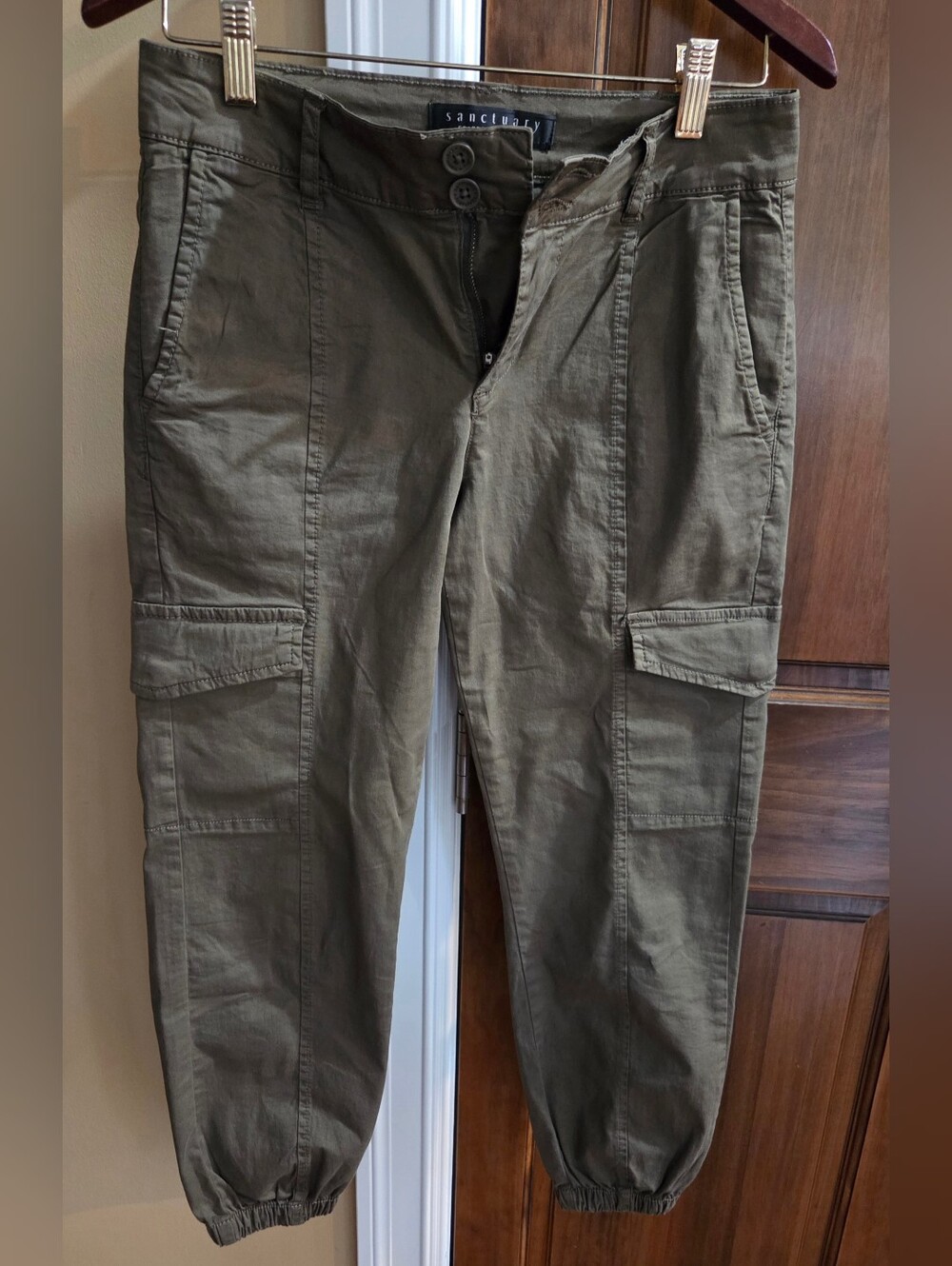 Sanctuary Straight Leg Cuffed Cargo Pants Size 25